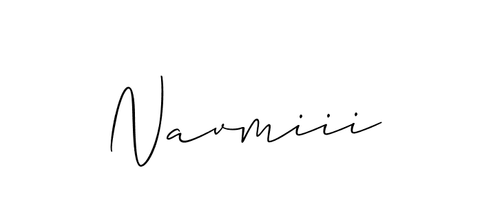Create a beautiful signature design for name Navmiii. With this signature (Allison_Script) fonts, you can make a handwritten signature for free. Navmiii signature style 2 images and pictures png