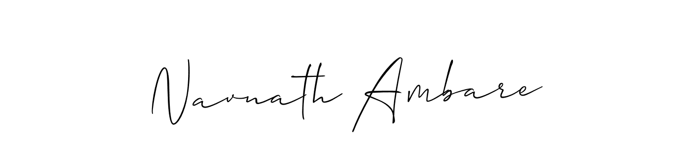 Design your own signature with our free online signature maker. With this signature software, you can create a handwritten (Allison_Script) signature for name Navnath Ambare. Navnath Ambare signature style 2 images and pictures png