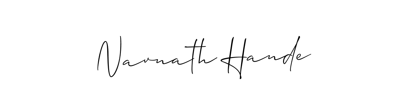 Navnath Hande stylish signature style. Best Handwritten Sign (Allison_Script) for my name. Handwritten Signature Collection Ideas for my name Navnath Hande. Navnath Hande signature style 2 images and pictures png