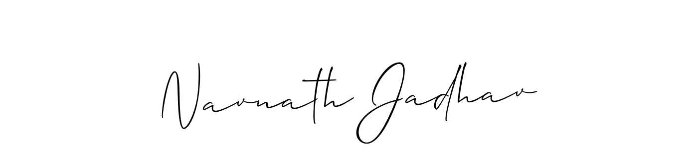 Navnath Jadhav stylish signature style. Best Handwritten Sign (Allison_Script) for my name. Handwritten Signature Collection Ideas for my name Navnath Jadhav. Navnath Jadhav signature style 2 images and pictures png