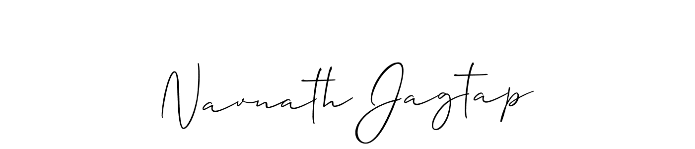 Also we have Navnath Jagtap name is the best signature style. Create professional handwritten signature collection using Allison_Script autograph style. Navnath Jagtap signature style 2 images and pictures png