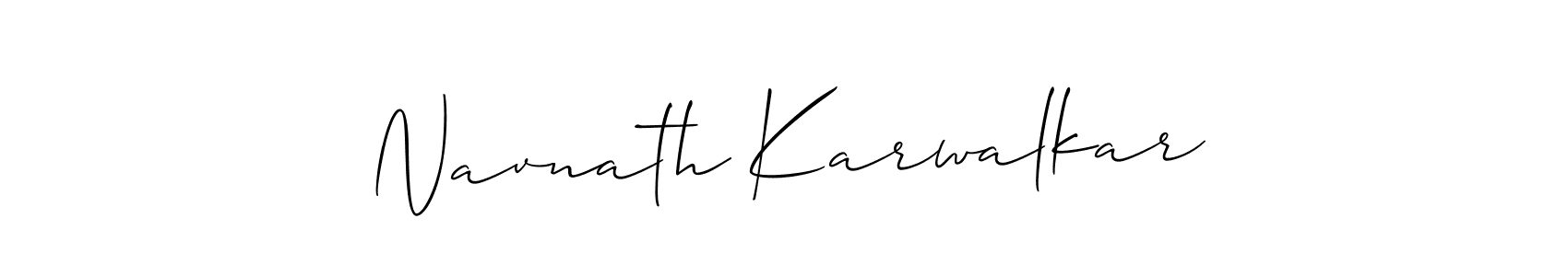 How to make Navnath Karwalkar signature? Allison_Script is a professional autograph style. Create handwritten signature for Navnath Karwalkar name. Navnath Karwalkar signature style 2 images and pictures png