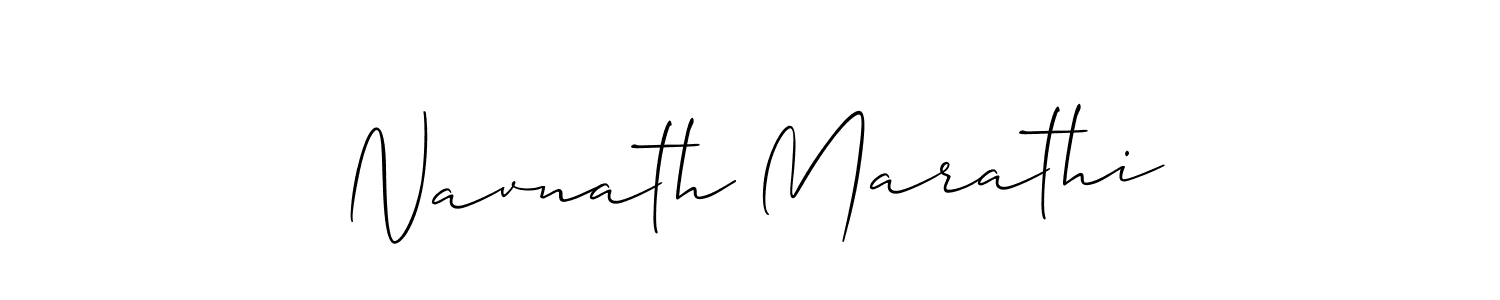 Use a signature maker to create a handwritten signature online. With this signature software, you can design (Allison_Script) your own signature for name Navnath Marathi. Navnath Marathi signature style 2 images and pictures png