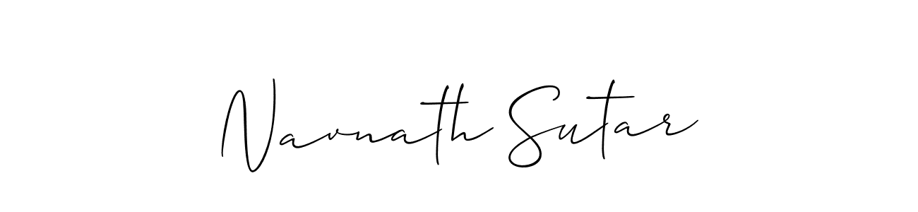 if you are searching for the best signature style for your name Navnath Sutar. so please give up your signature search. here we have designed multiple signature styles  using Allison_Script. Navnath Sutar signature style 2 images and pictures png