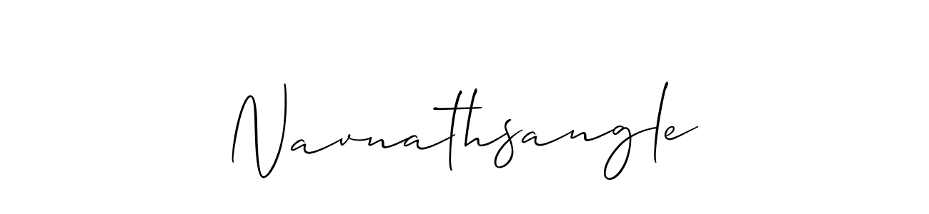 Design your own signature with our free online signature maker. With this signature software, you can create a handwritten (Allison_Script) signature for name Navnathsangle. Navnathsangle signature style 2 images and pictures png