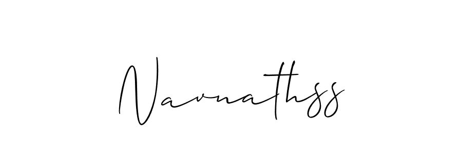 Design your own signature with our free online signature maker. With this signature software, you can create a handwritten (Allison_Script) signature for name Navnathss. Navnathss signature style 2 images and pictures png