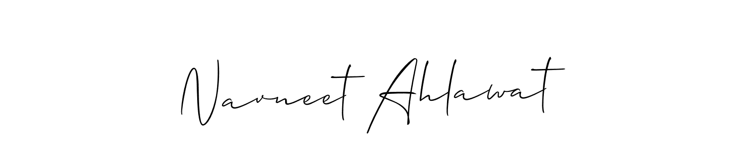 How to make Navneet Ahlawat name signature. Use Allison_Script style for creating short signs online. This is the latest handwritten sign. Navneet Ahlawat signature style 2 images and pictures png