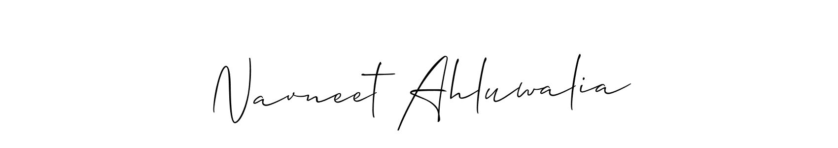How to Draw Navneet Ahluwalia signature style? Allison_Script is a latest design signature styles for name Navneet Ahluwalia. Navneet Ahluwalia signature style 2 images and pictures png