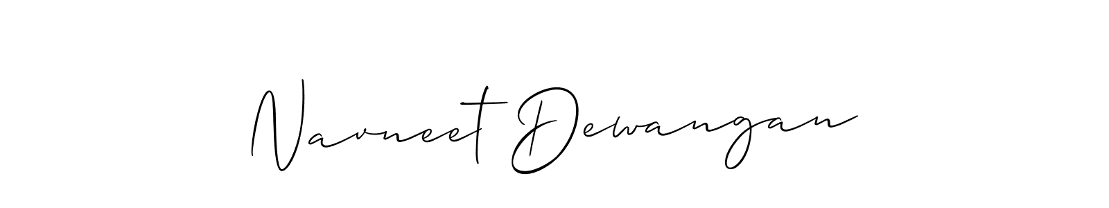 Make a short Navneet Dewangan signature style. Manage your documents anywhere anytime using Allison_Script. Create and add eSignatures, submit forms, share and send files easily. Navneet Dewangan signature style 2 images and pictures png