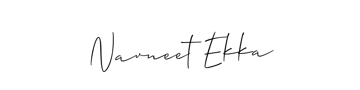 Allison_Script is a professional signature style that is perfect for those who want to add a touch of class to their signature. It is also a great choice for those who want to make their signature more unique. Get Navneet Ekka name to fancy signature for free. Navneet Ekka signature style 2 images and pictures png