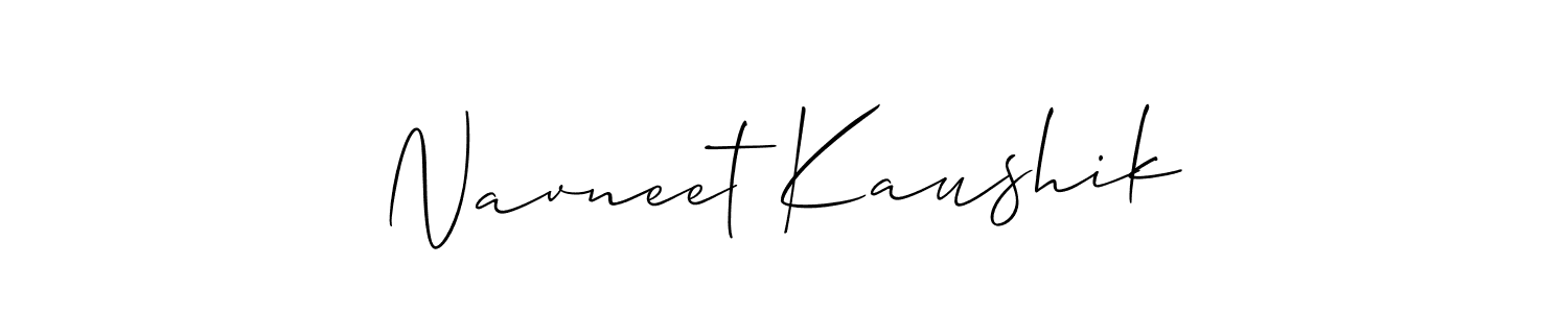 Create a beautiful signature design for name Navneet Kaushik. With this signature (Allison_Script) fonts, you can make a handwritten signature for free. Navneet Kaushik signature style 2 images and pictures png