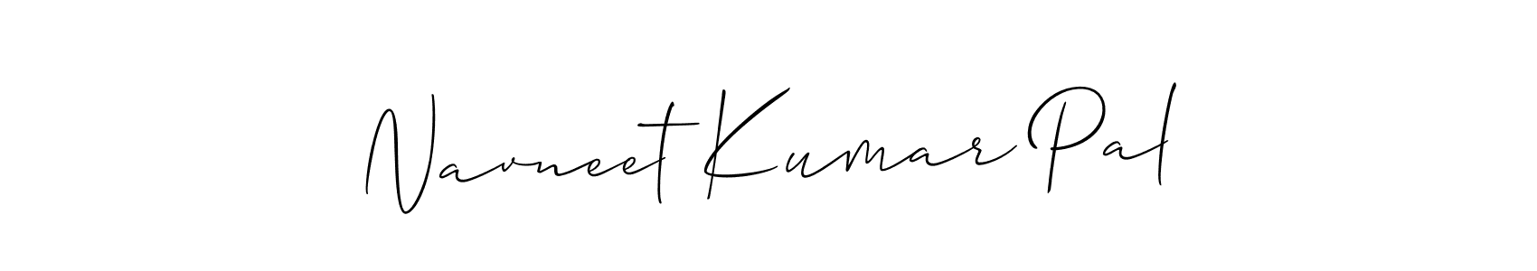 How to make Navneet Kumar Pal name signature. Use Allison_Script style for creating short signs online. This is the latest handwritten sign. Navneet Kumar Pal signature style 2 images and pictures png