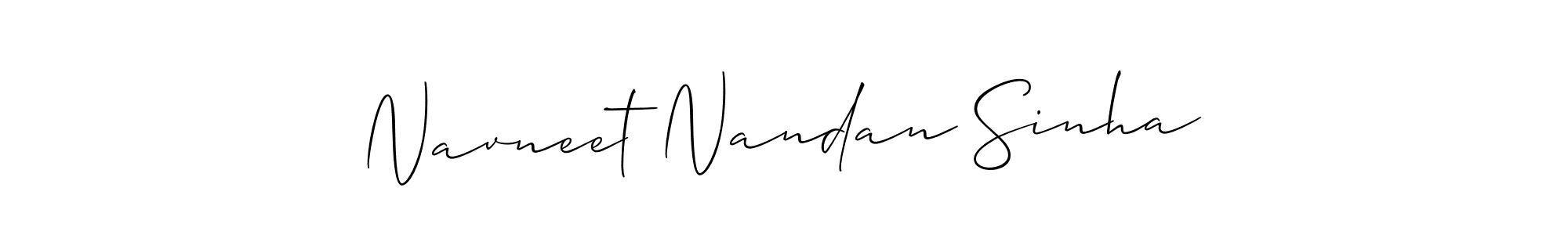 Also we have Navneet Nandan Sinha name is the best signature style. Create professional handwritten signature collection using Allison_Script autograph style. Navneet Nandan Sinha signature style 2 images and pictures png