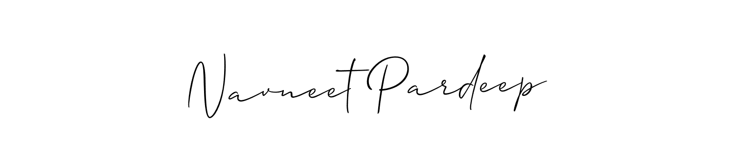 How to Draw Navneet Pardeep signature style? Allison_Script is a latest design signature styles for name Navneet Pardeep. Navneet Pardeep signature style 2 images and pictures png