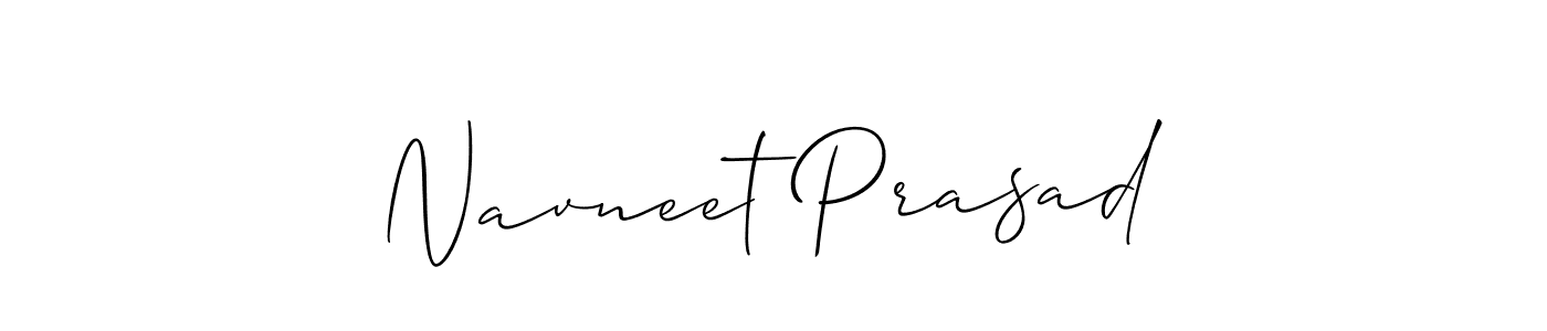 Create a beautiful signature design for name Navneet Prasad. With this signature (Allison_Script) fonts, you can make a handwritten signature for free. Navneet Prasad signature style 2 images and pictures png