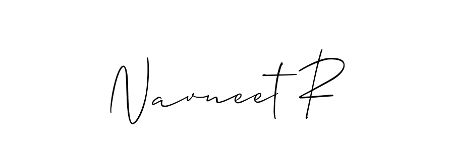 Create a beautiful signature design for name Navneet R. With this signature (Allison_Script) fonts, you can make a handwritten signature for free. Navneet R signature style 2 images and pictures png