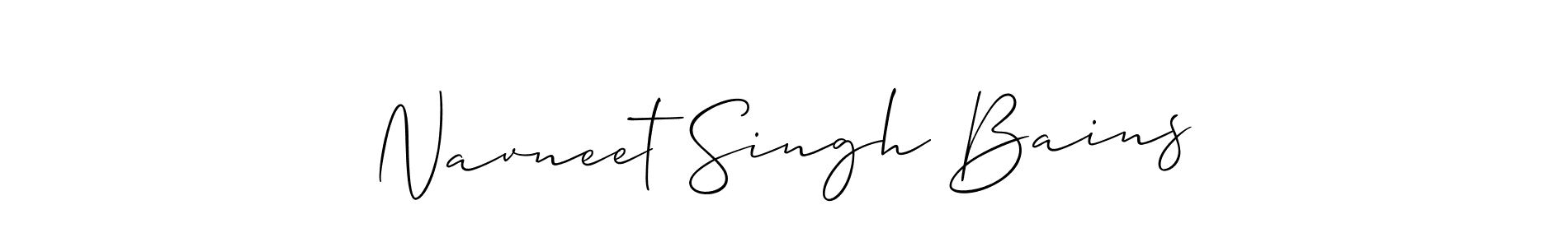 How to make Navneet Singh Bains signature? Allison_Script is a professional autograph style. Create handwritten signature for Navneet Singh Bains name. Navneet Singh Bains signature style 2 images and pictures png