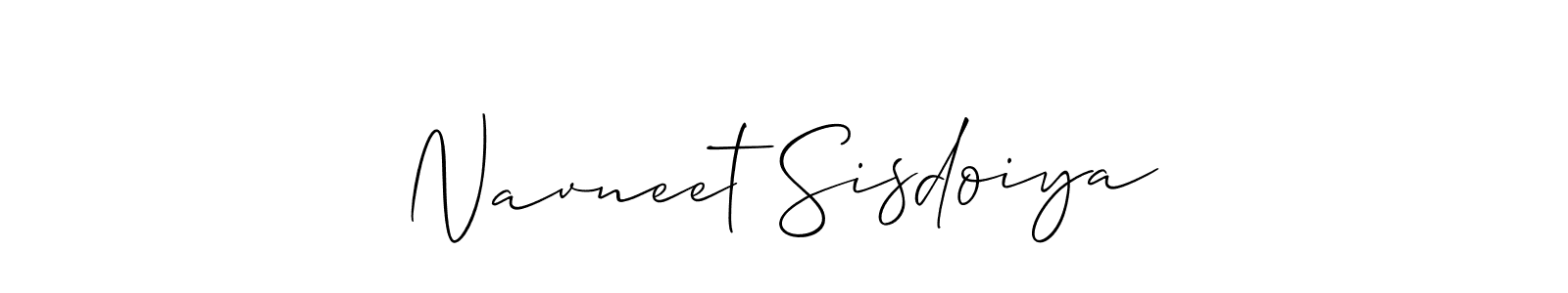 This is the best signature style for the Navneet Sisdoiya name. Also you like these signature font (Allison_Script). Mix name signature. Navneet Sisdoiya signature style 2 images and pictures png
