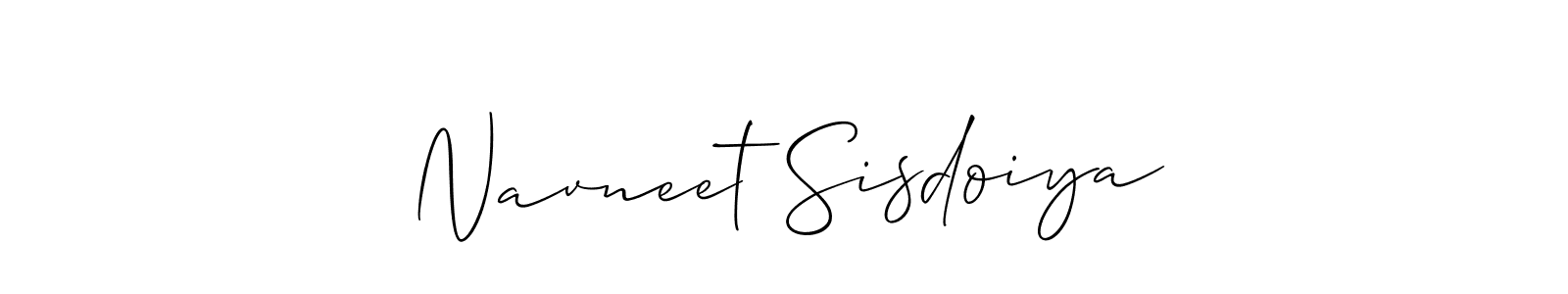 How to Draw Navneet Sisdoiya signature style? Allison_Script is a latest design signature styles for name Navneet Sisdoiya. Navneet Sisdoiya signature style 2 images and pictures png