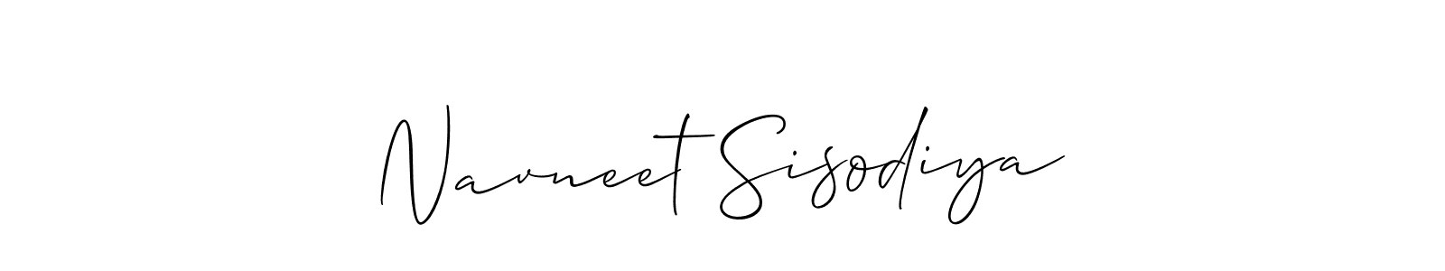 Make a beautiful signature design for name Navneet Sisodiya. With this signature (Allison_Script) style, you can create a handwritten signature for free. Navneet Sisodiya signature style 2 images and pictures png