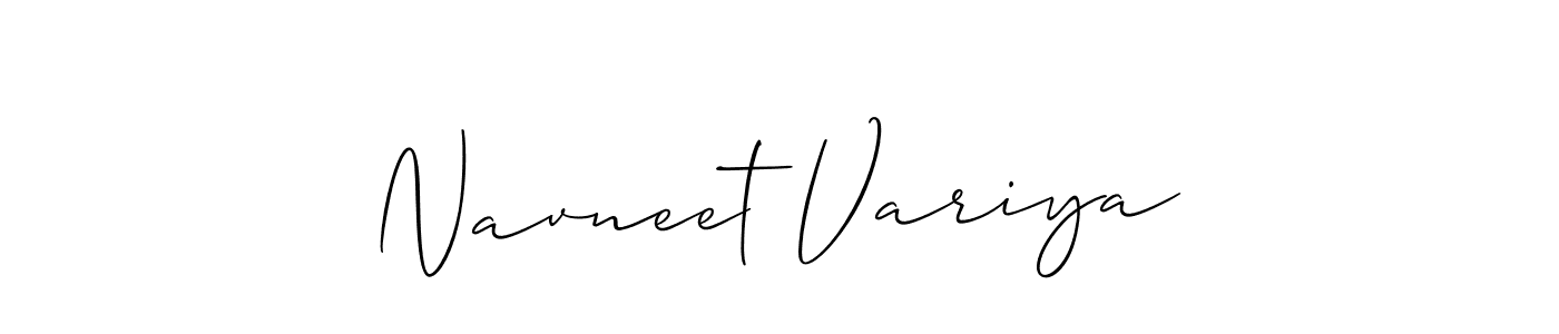 if you are searching for the best signature style for your name Navneet Variya. so please give up your signature search. here we have designed multiple signature styles  using Allison_Script. Navneet Variya signature style 2 images and pictures png