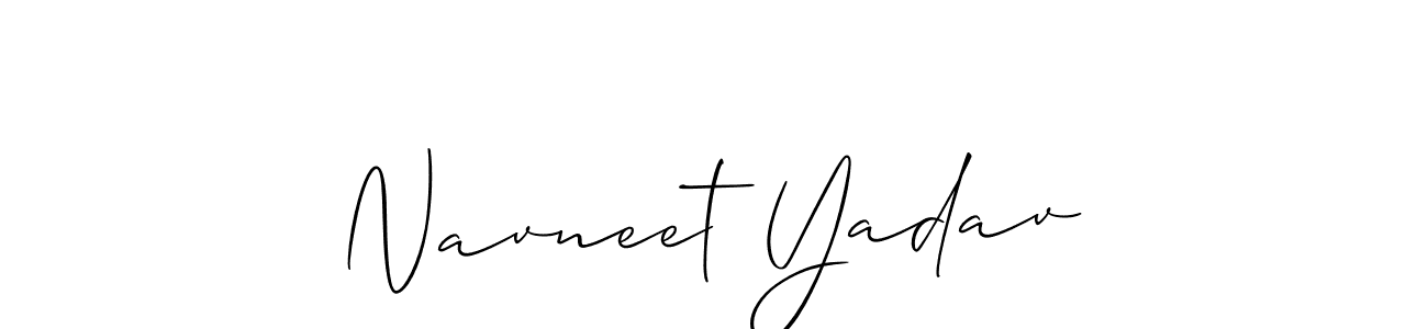 Similarly Allison_Script is the best handwritten signature design. Signature creator online .You can use it as an online autograph creator for name Navneet Yadav. Navneet Yadav signature style 2 images and pictures png