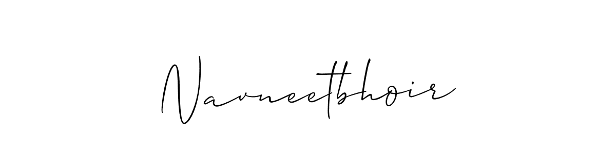 How to make Navneetbhoir signature? Allison_Script is a professional autograph style. Create handwritten signature for Navneetbhoir name. Navneetbhoir signature style 2 images and pictures png