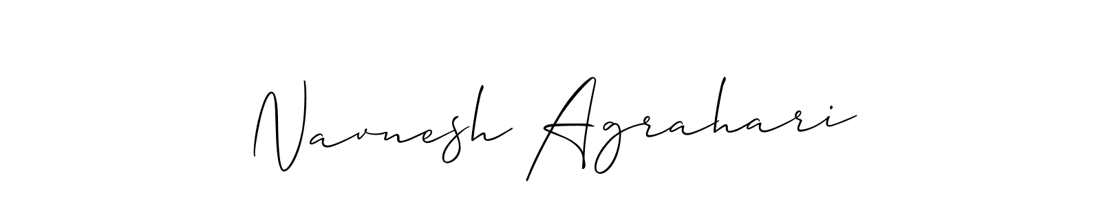 if you are searching for the best signature style for your name Navnesh Agrahari. so please give up your signature search. here we have designed multiple signature styles  using Allison_Script. Navnesh Agrahari signature style 2 images and pictures png