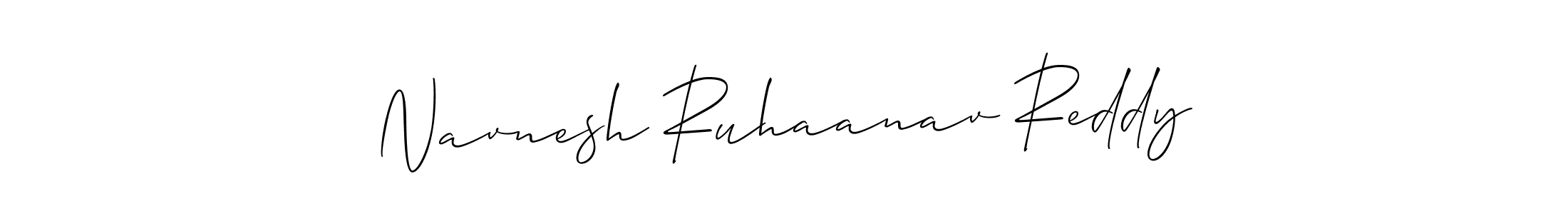 Make a beautiful signature design for name Navnesh Ruhaanav Reddy. With this signature (Allison_Script) style, you can create a handwritten signature for free. Navnesh Ruhaanav Reddy signature style 2 images and pictures png