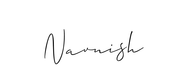 Also You can easily find your signature by using the search form. We will create Navnish name handwritten signature images for you free of cost using Allison_Script sign style. Navnish signature style 2 images and pictures png