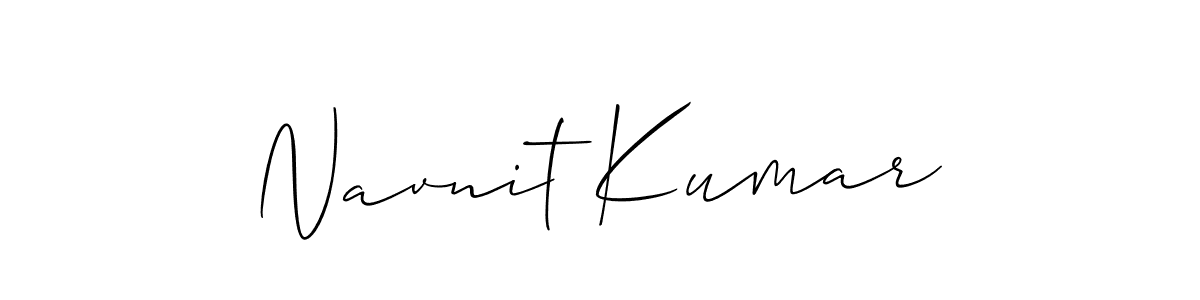 The best way (Allison_Script) to make a short signature is to pick only two or three words in your name. The name Navnit Kumar include a total of six letters. For converting this name. Navnit Kumar signature style 2 images and pictures png