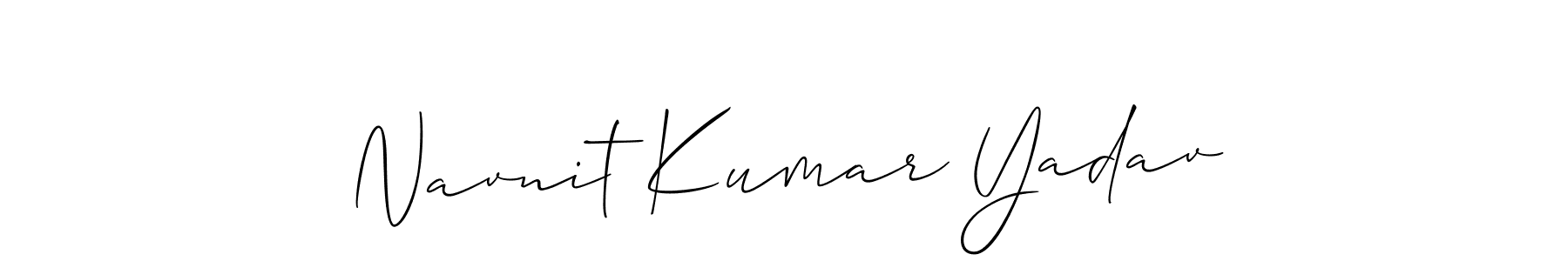 This is the best signature style for the Navnit Kumar Yadav name. Also you like these signature font (Allison_Script). Mix name signature. Navnit Kumar Yadav signature style 2 images and pictures png