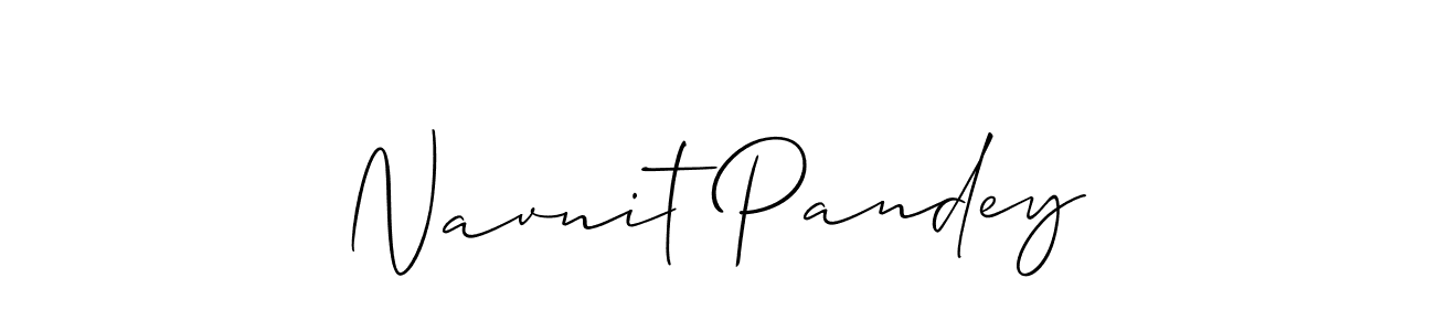 Make a beautiful signature design for name Navnit Pandey. With this signature (Allison_Script) style, you can create a handwritten signature for free. Navnit Pandey signature style 2 images and pictures png