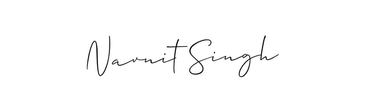 How to make Navnit Singh signature? Allison_Script is a professional autograph style. Create handwritten signature for Navnit Singh name. Navnit Singh signature style 2 images and pictures png