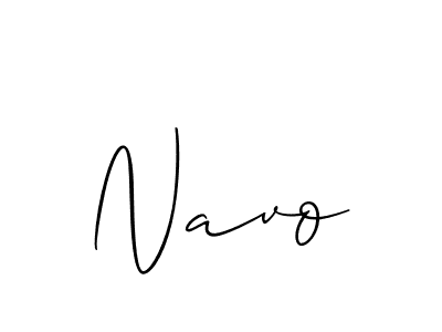 Make a beautiful signature design for name Navo. With this signature (Allison_Script) style, you can create a handwritten signature for free. Navo signature style 2 images and pictures png