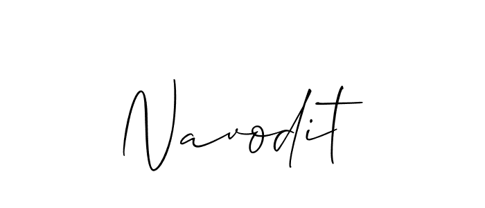 Allison_Script is a professional signature style that is perfect for those who want to add a touch of class to their signature. It is also a great choice for those who want to make their signature more unique. Get Navodit name to fancy signature for free. Navodit signature style 2 images and pictures png