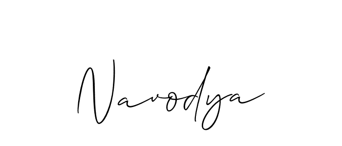 It looks lik you need a new signature style for name Navodya. Design unique handwritten (Allison_Script) signature with our free signature maker in just a few clicks. Navodya signature style 2 images and pictures png