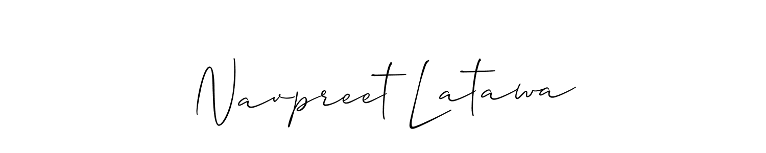 It looks lik you need a new signature style for name Navpreet Latawa. Design unique handwritten (Allison_Script) signature with our free signature maker in just a few clicks. Navpreet Latawa signature style 2 images and pictures png
