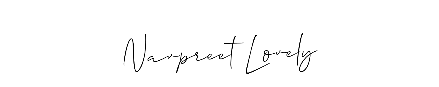 Design your own signature with our free online signature maker. With this signature software, you can create a handwritten (Allison_Script) signature for name Navpreet Lovely. Navpreet Lovely signature style 2 images and pictures png