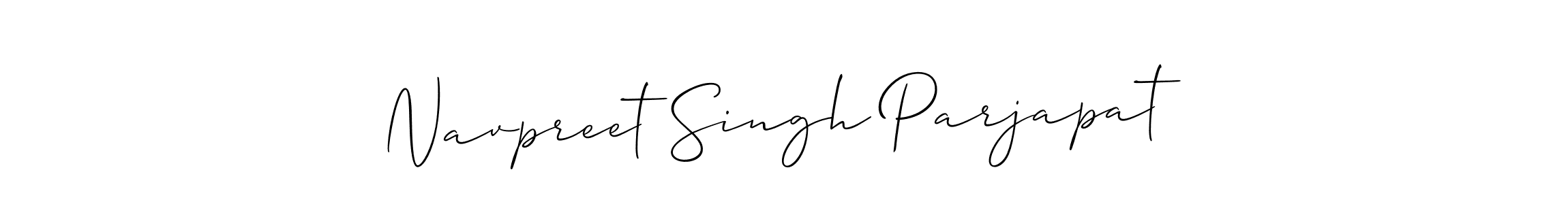 if you are searching for the best signature style for your name Navpreet Singh Parjapat. so please give up your signature search. here we have designed multiple signature styles  using Allison_Script. Navpreet Singh Parjapat signature style 2 images and pictures png