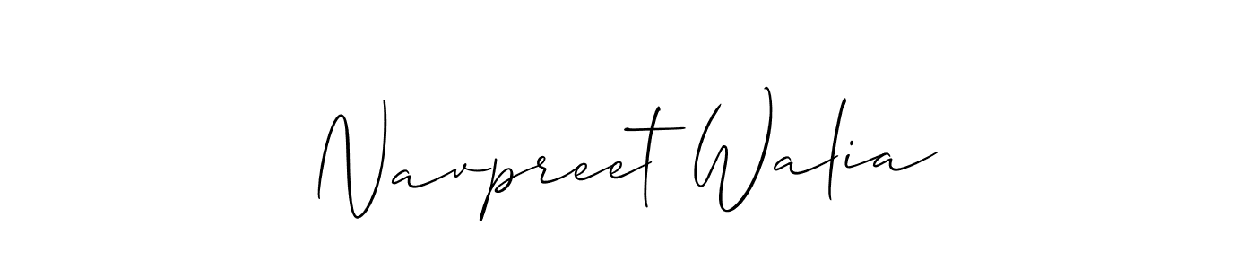 Also You can easily find your signature by using the search form. We will create Navpreet Walia name handwritten signature images for you free of cost using Allison_Script sign style. Navpreet Walia signature style 2 images and pictures png