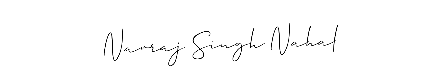 Create a beautiful signature design for name Navraj Singh Nahal. With this signature (Allison_Script) fonts, you can make a handwritten signature for free. Navraj Singh Nahal signature style 2 images and pictures png