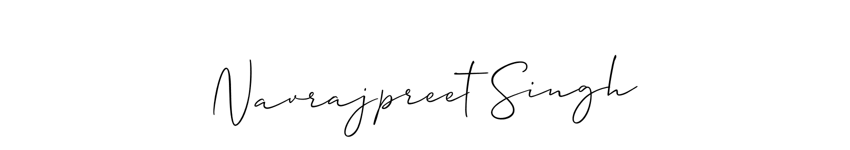 How to make Navrajpreet Singh signature? Allison_Script is a professional autograph style. Create handwritten signature for Navrajpreet Singh name. Navrajpreet Singh signature style 2 images and pictures png