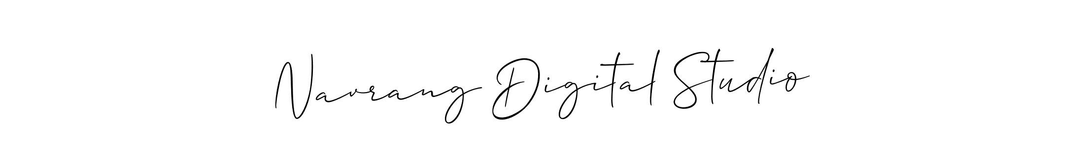 Use a signature maker to create a handwritten signature online. With this signature software, you can design (Allison_Script) your own signature for name Navrang Digital Studio. Navrang Digital Studio signature style 2 images and pictures png