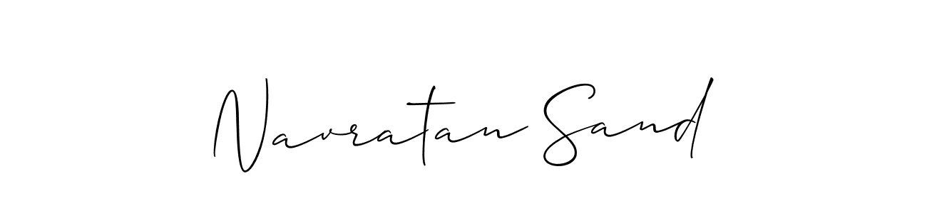 You should practise on your own different ways (Allison_Script) to write your name (Navratan Sand) in signature. don't let someone else do it for you. Navratan Sand signature style 2 images and pictures png