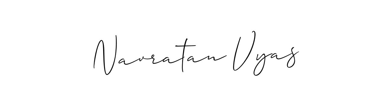 Use a signature maker to create a handwritten signature online. With this signature software, you can design (Allison_Script) your own signature for name Navratan Vyas. Navratan Vyas signature style 2 images and pictures png