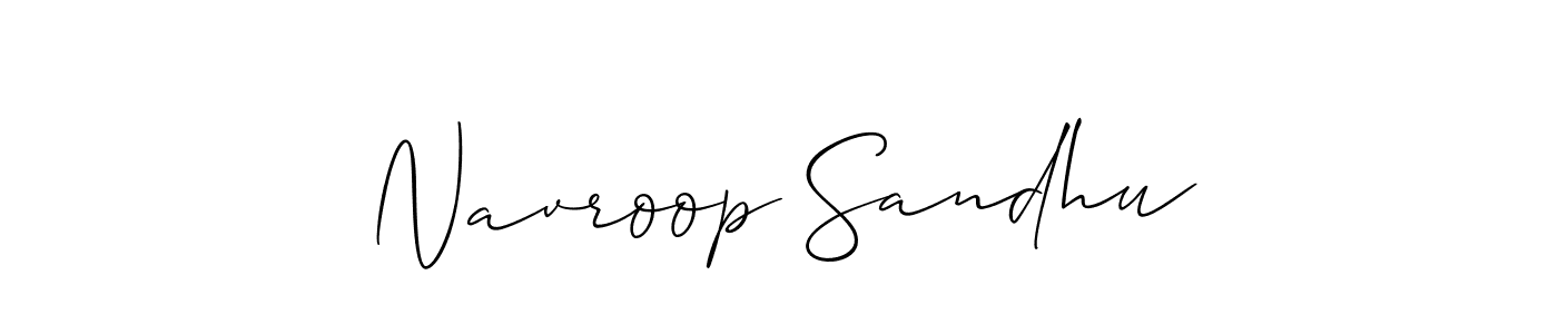 How to make Navroop Sandhu signature? Allison_Script is a professional autograph style. Create handwritten signature for Navroop Sandhu name. Navroop Sandhu signature style 2 images and pictures png