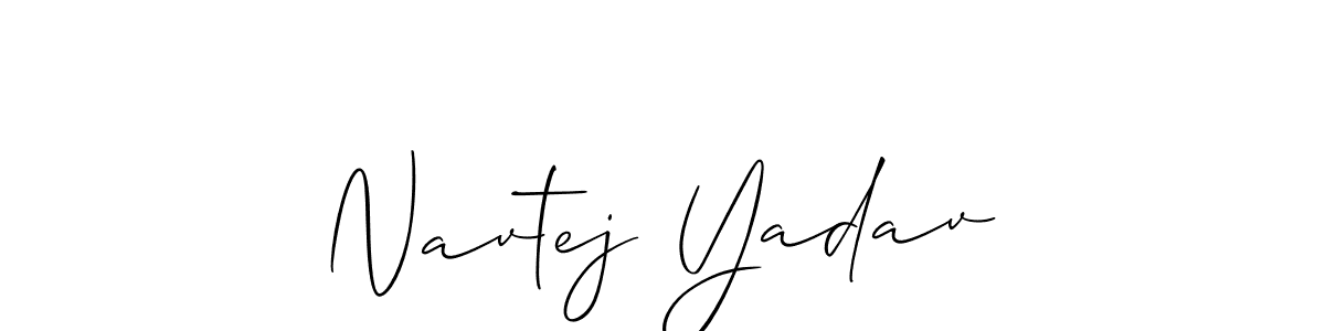 Make a beautiful signature design for name Navtej Yadav. With this signature (Allison_Script) style, you can create a handwritten signature for free. Navtej Yadav signature style 2 images and pictures png