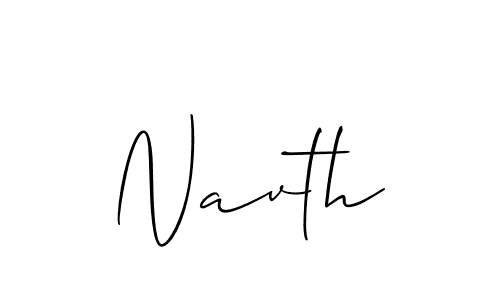 if you are searching for the best signature style for your name Navth. so please give up your signature search. here we have designed multiple signature styles  using Allison_Script. Navth signature style 2 images and pictures png