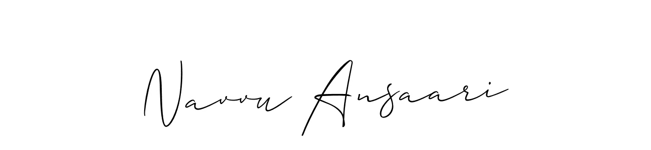 It looks lik you need a new signature style for name Navvu Ansaari. Design unique handwritten (Allison_Script) signature with our free signature maker in just a few clicks. Navvu Ansaari signature style 2 images and pictures png